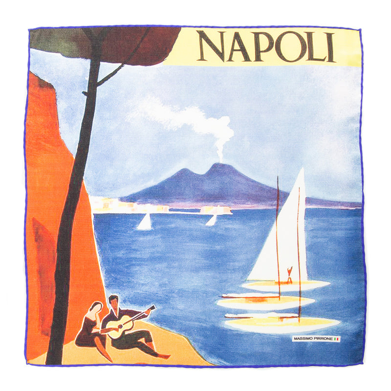 Silk Pocket Square hand  stitched edges
