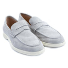 Shoes Moccasino unlined  suede light grey  - made in italy