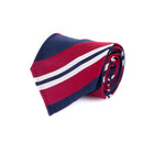 5 FOLD TIE REGIMENTAL UNLINED  - PURE SILK