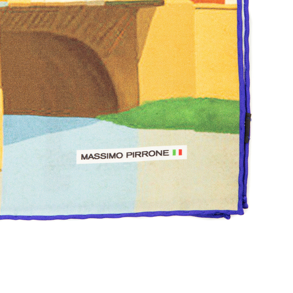 Silk Pocket Square hand  stitched edges
