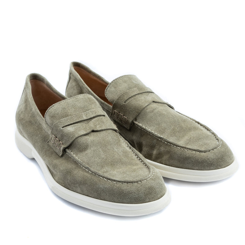 Shoes Moccasino unlined  verde oliva Puglia  - made in italy