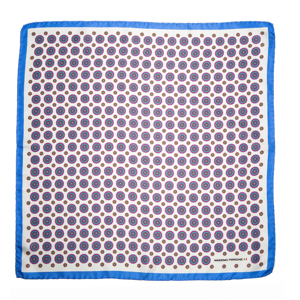 Silk Pocket Square hand  stitched edges