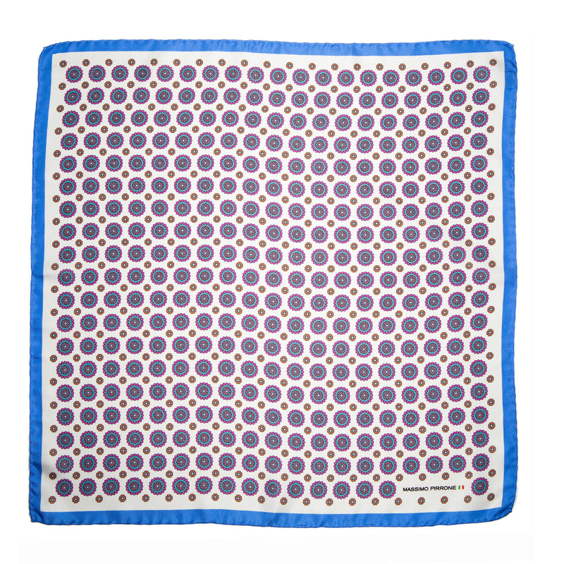 Silk Pocket Square hand  stitched edges