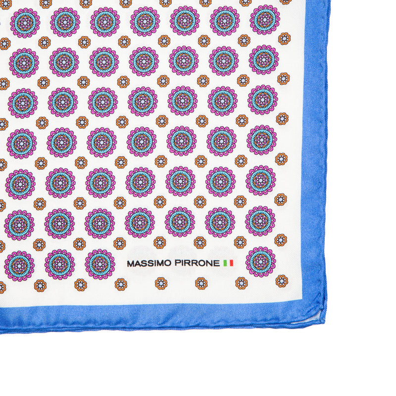 Silk Pocket Square hand  stitched edges