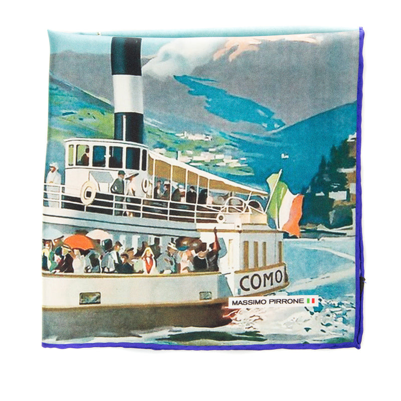 Silk Pocket Square hand  stitched edges