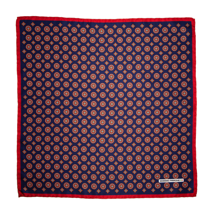 Silk Pocket Square hand  stitched edges