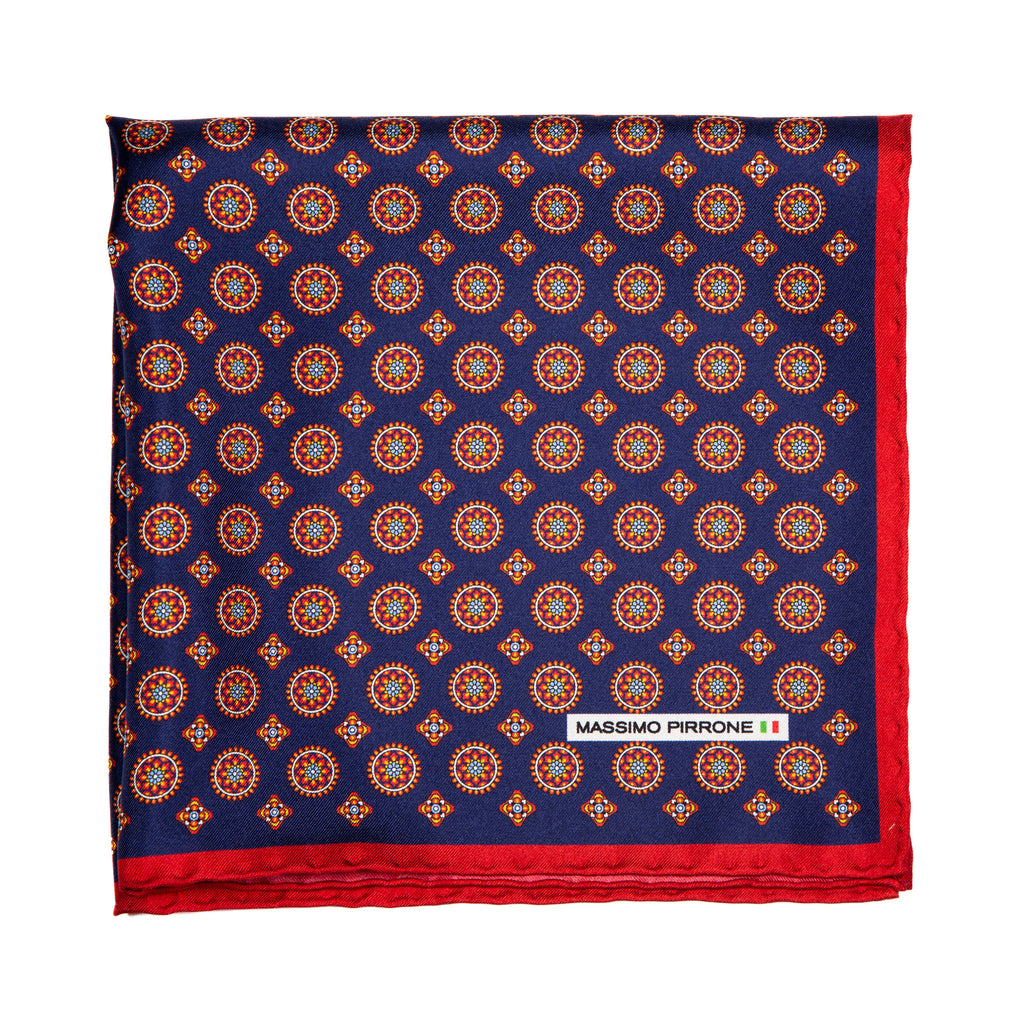 Silk Pocket Square hand  stitched edges