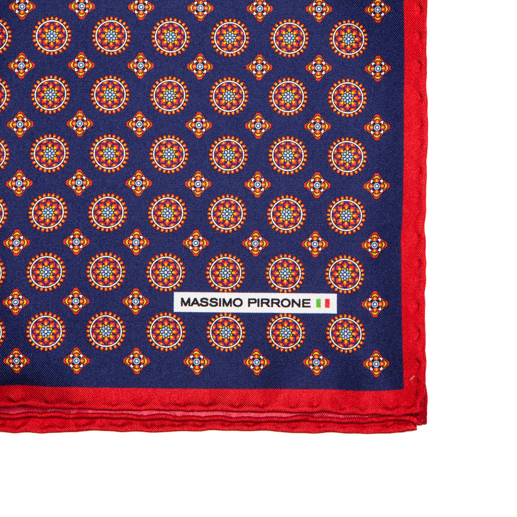 Silk Pocket Square hand  stitched edges