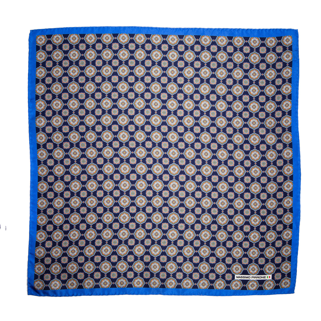Silk Pocket Square hand  stitched edges