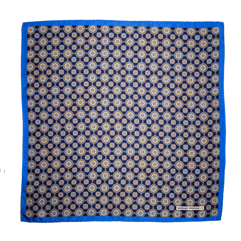 Silk Pocket Square hand  stitched edges