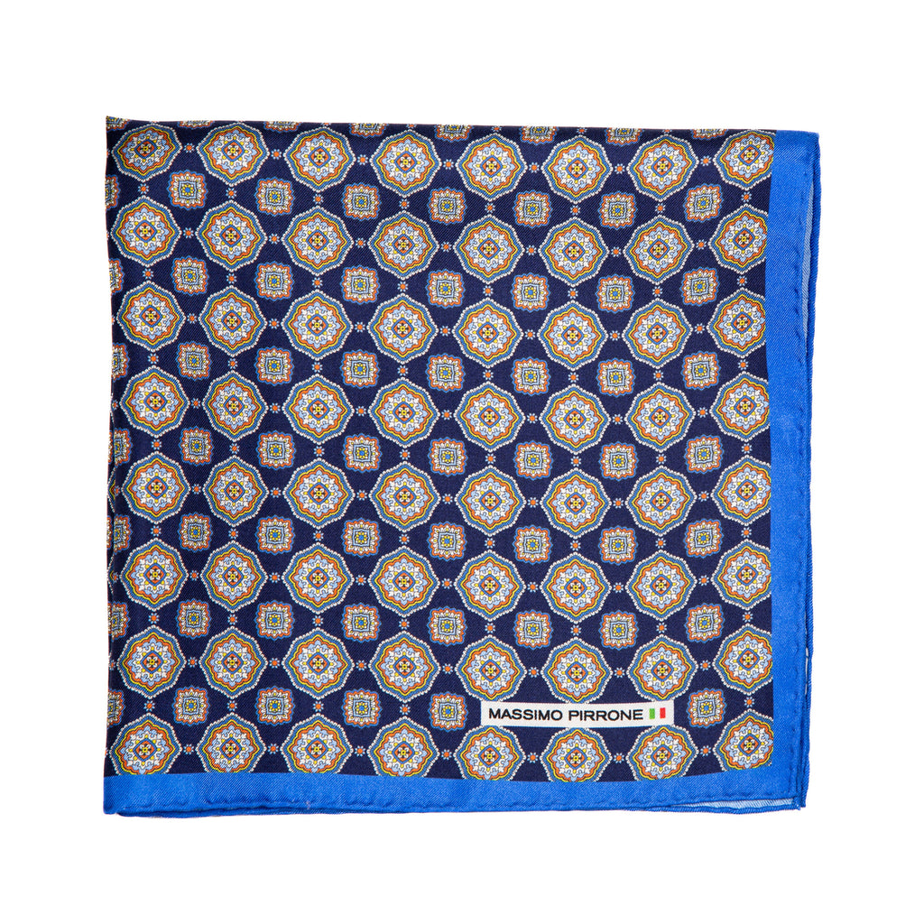 Silk Pocket Square hand  stitched edges