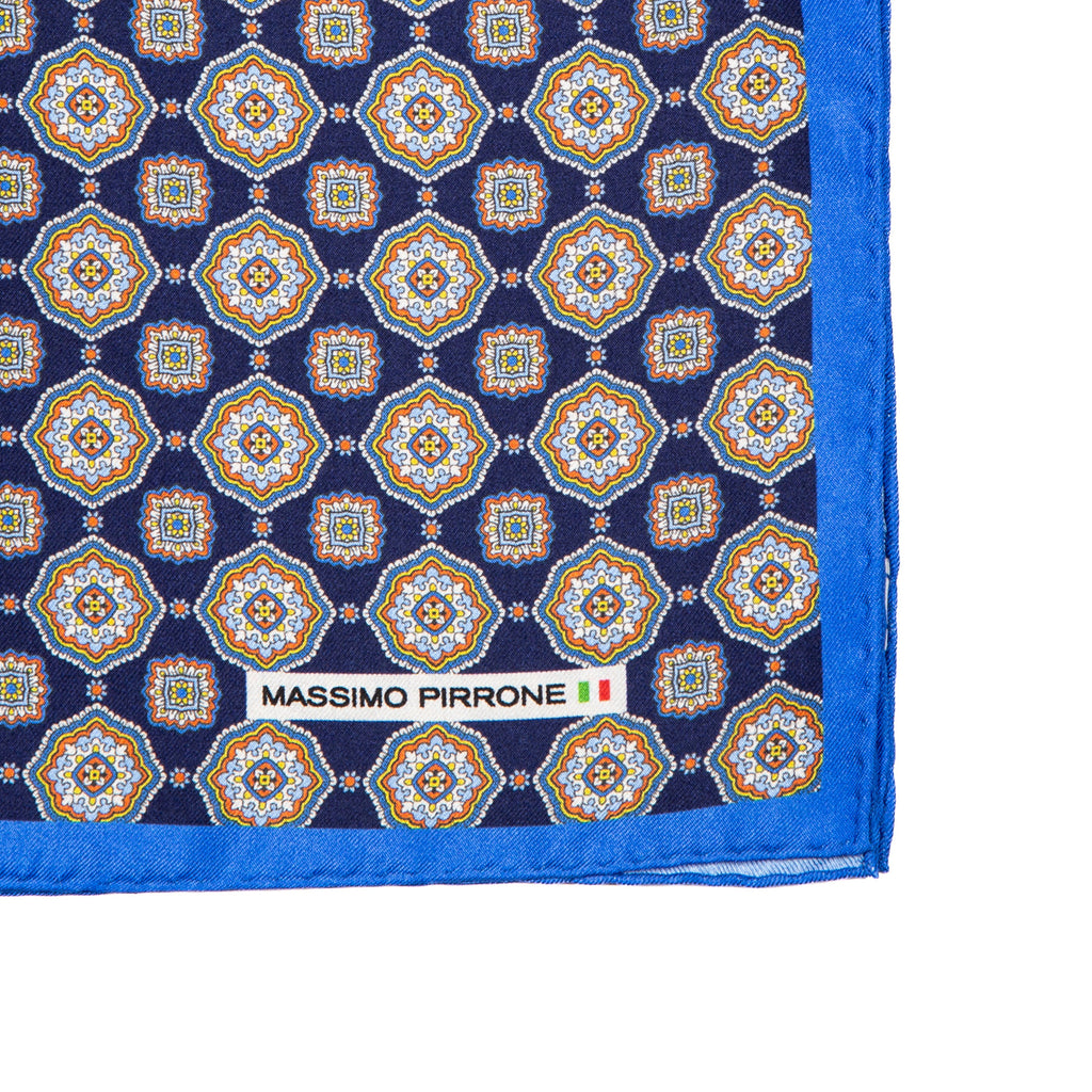 Silk Pocket Square hand  stitched edges