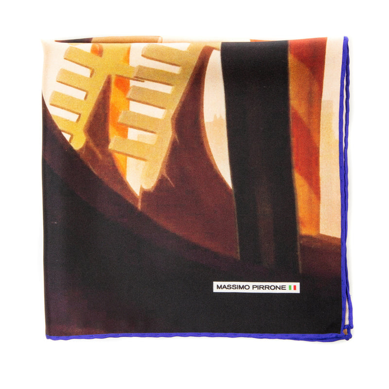 Silk Pocket Square hand  stitched edges