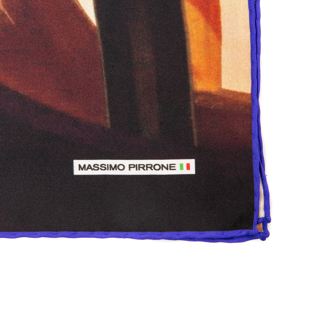 Silk Pocket Square hand  stitched edges