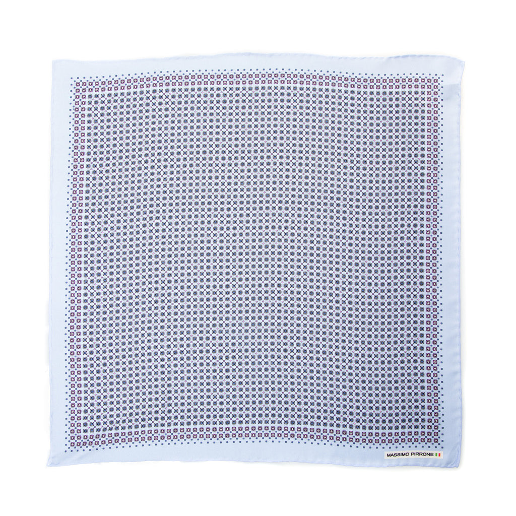 Silk Pocket Square hand  stitched edges