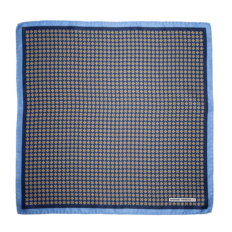 Silk Pocket Square hand  stitched edges