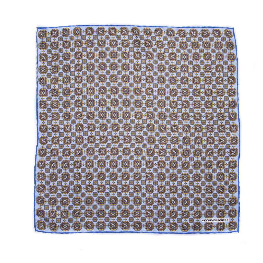 Silk Pocket Square hand  stitched edges