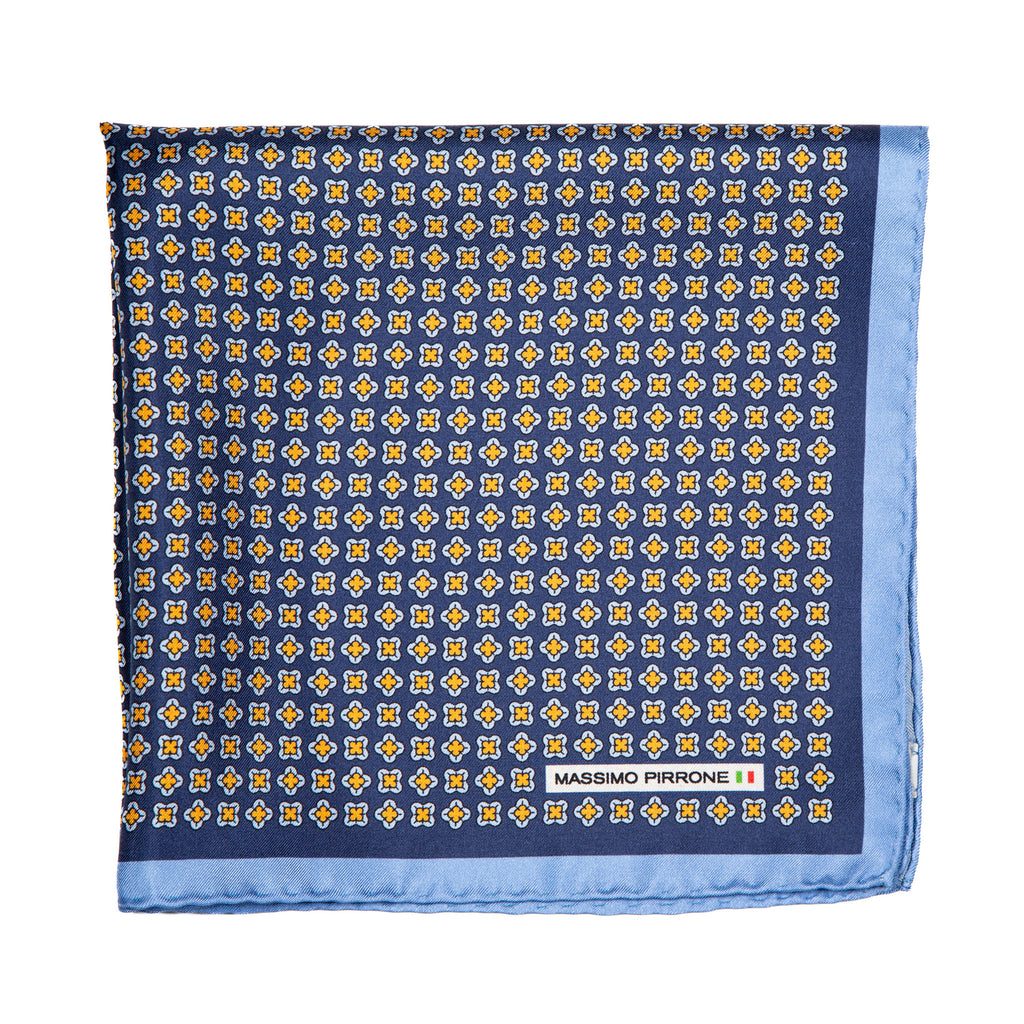 Silk Pocket Square hand  stitched edges
