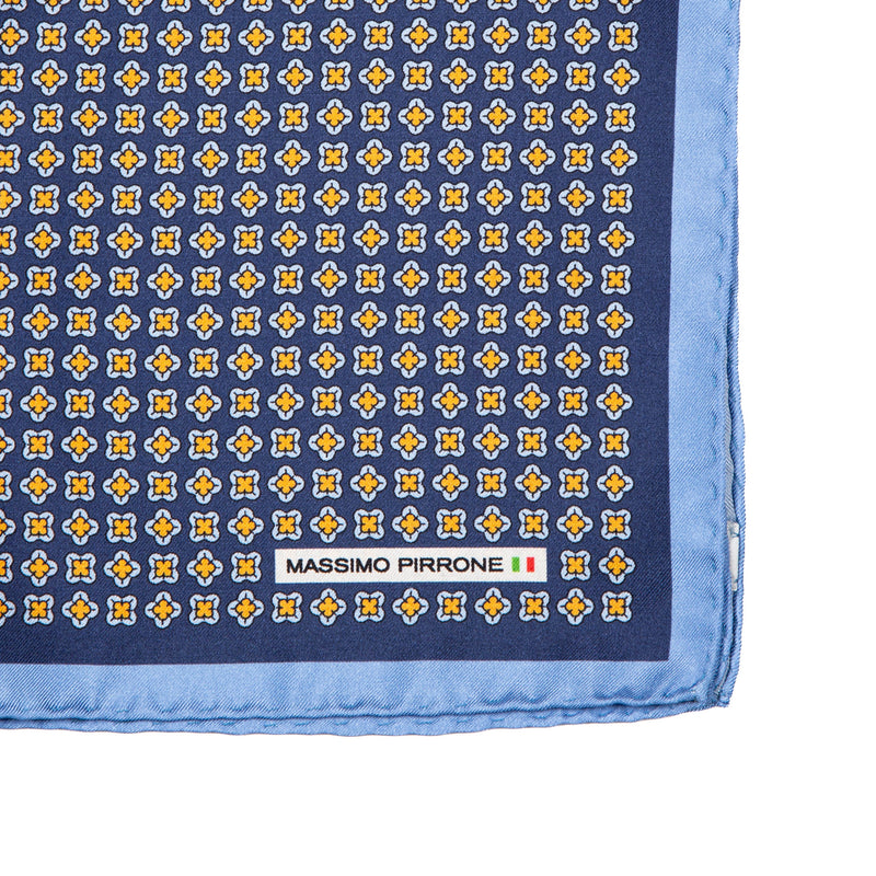 Silk Pocket Square hand  stitched edges