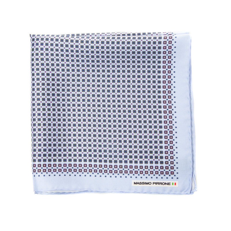 Silk Pocket Square hand  stitched edges