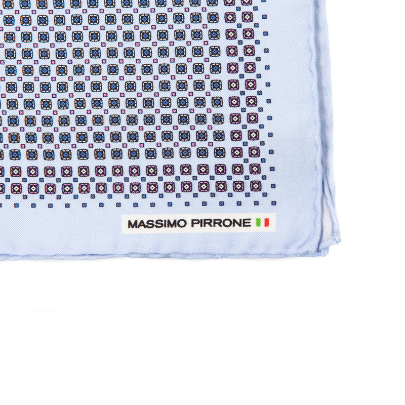 Silk Pocket Square hand  stitched edges