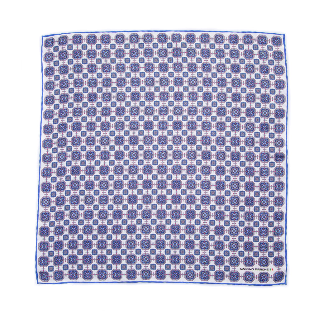 Silk Pocket Square hand  stitched edges