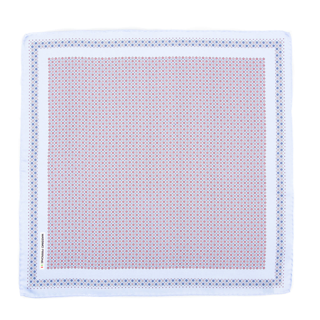 Silk Pocket Square hand  stitched edges