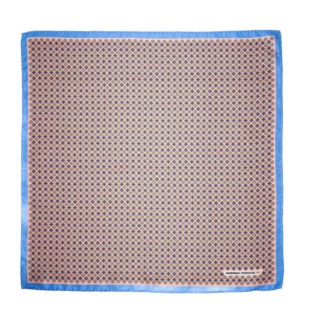 Silk Pocket Square hand  stitched edges