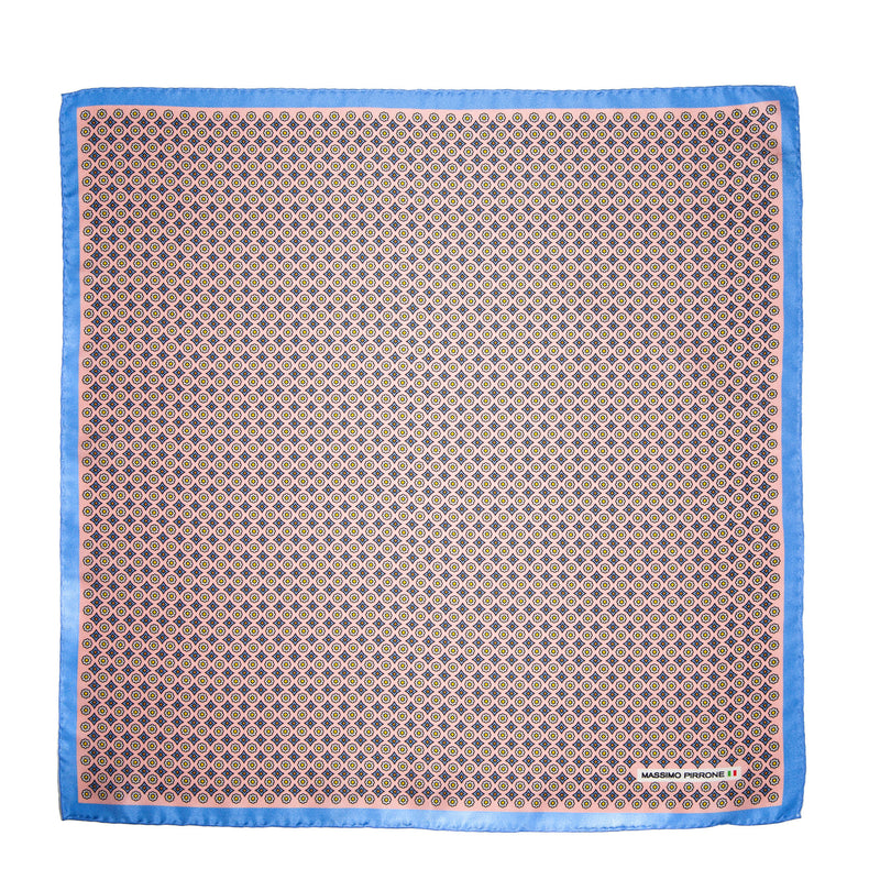 Silk Pocket Square hand  stitched edges