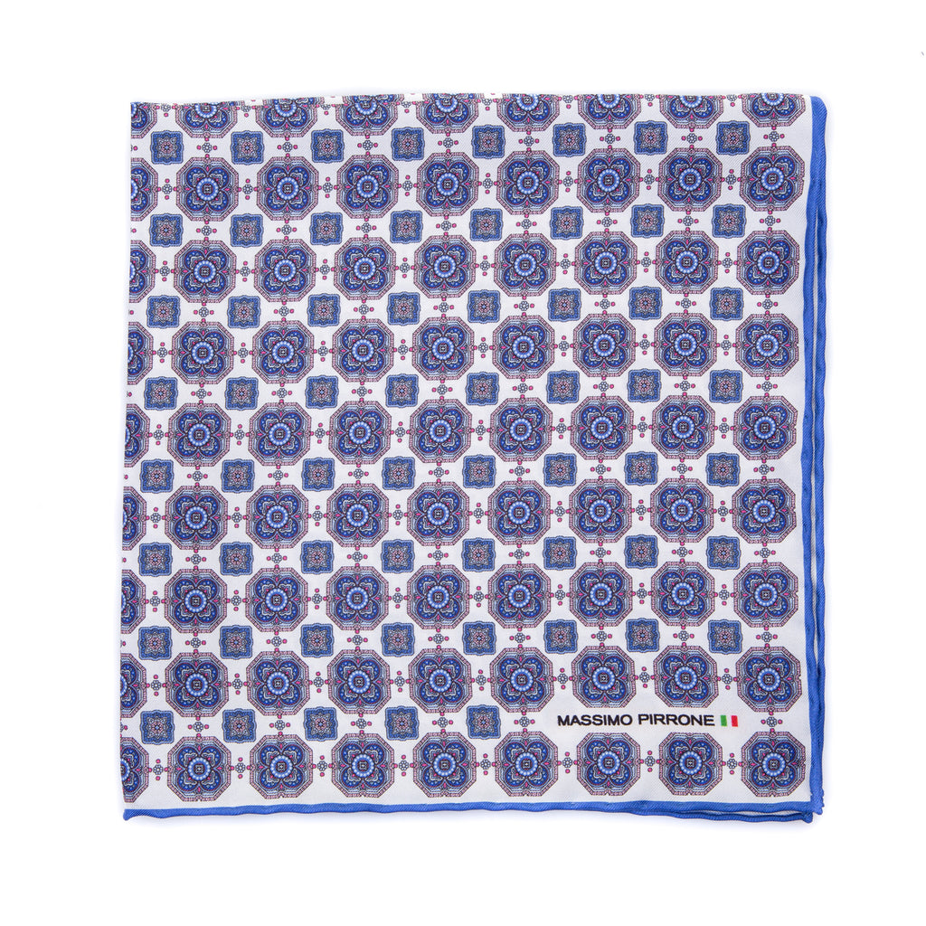 Silk Pocket Square hand  stitched edges
