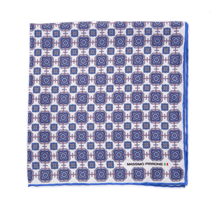 Silk Pocket Square hand  stitched edges