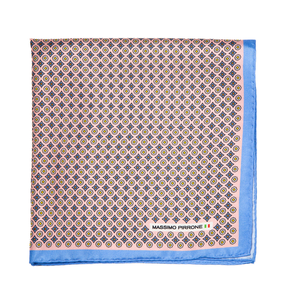 Silk Pocket Square hand  stitched edges