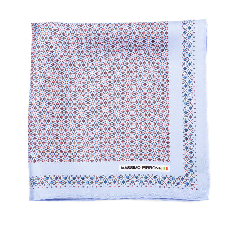 Silk Pocket Square hand  stitched edges