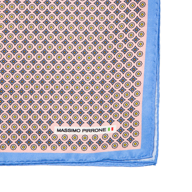 Silk Pocket Square hand  stitched edges