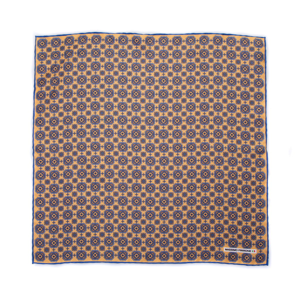 Silk Pocket Square hand  stitched edges
