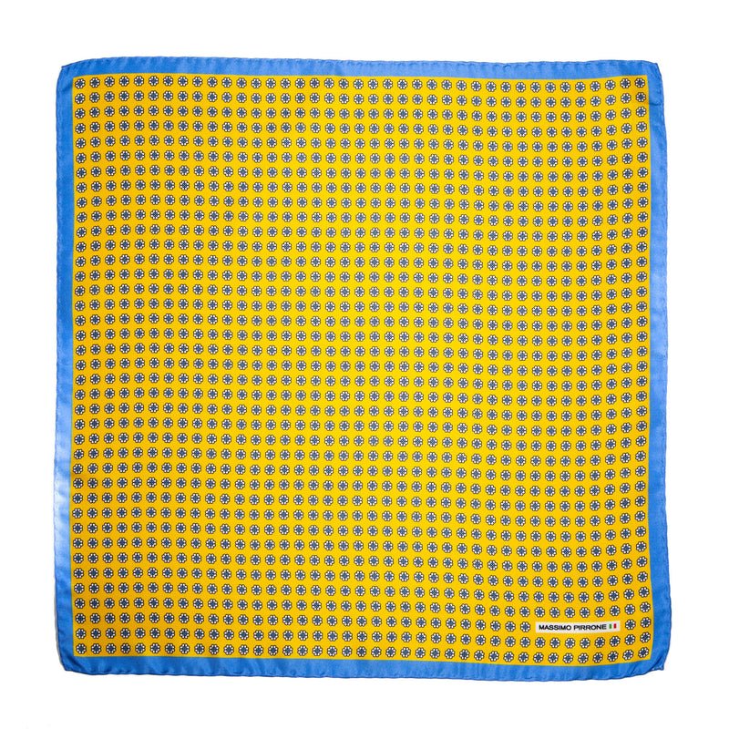 Silk Pocket Square hand  stitched edges