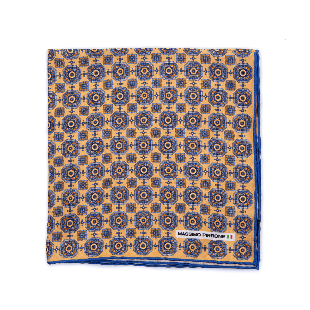 Silk Pocket Square hand  stitched edges