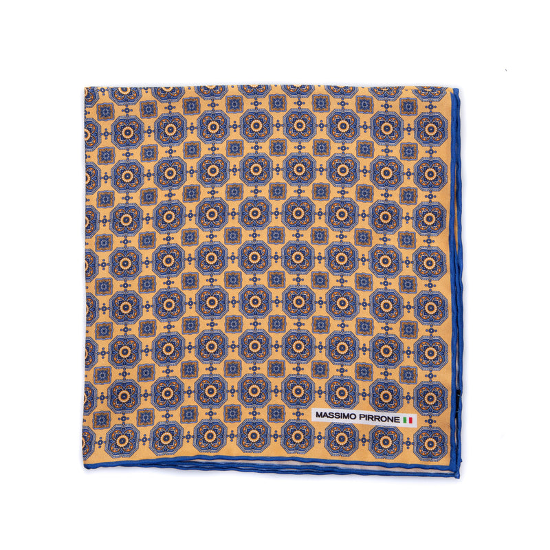 Silk Pocket Square hand  stitched edges