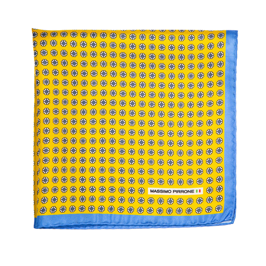 Silk Pocket Square hand  stitched edges