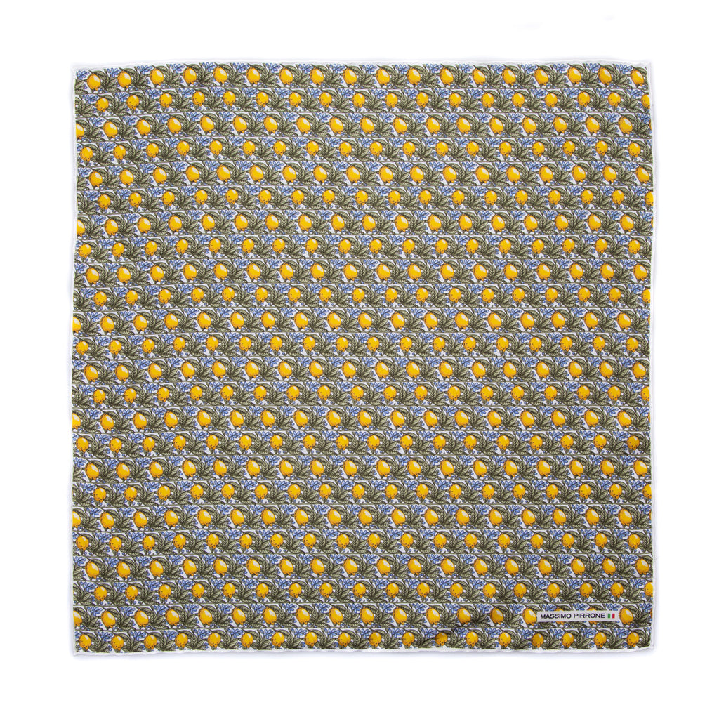 Silk Pocket Square hand  stitched edges