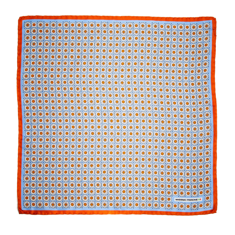 Silk Pocket Square hand  stitched edges