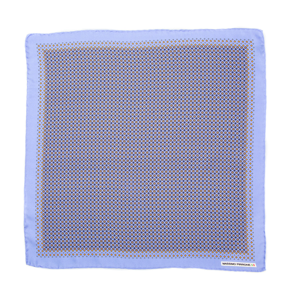 Silk Pocket Square hand  stitched edges