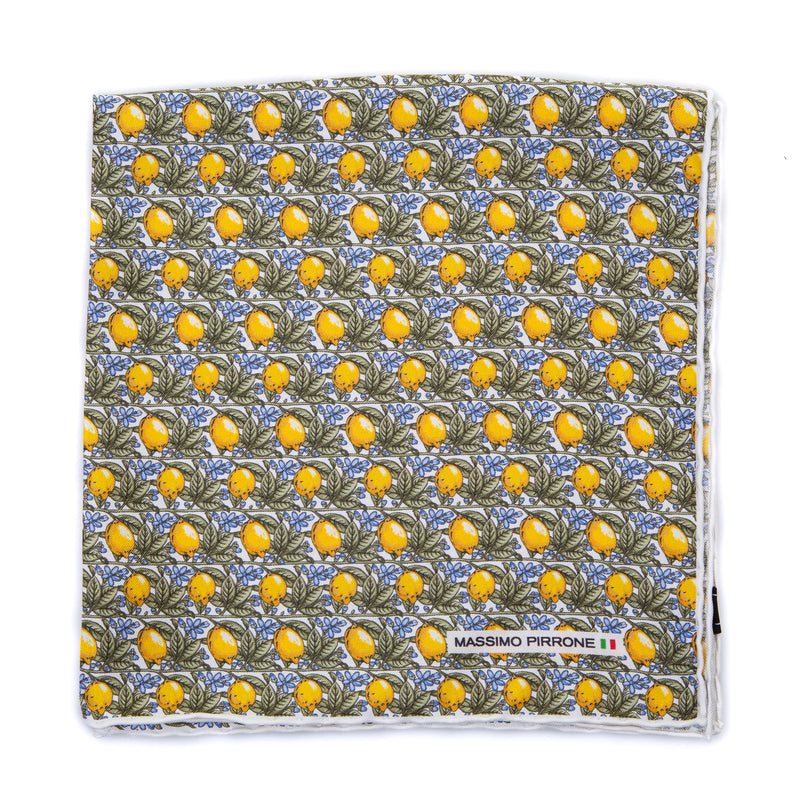 Silk Pocket Square hand  stitched edges