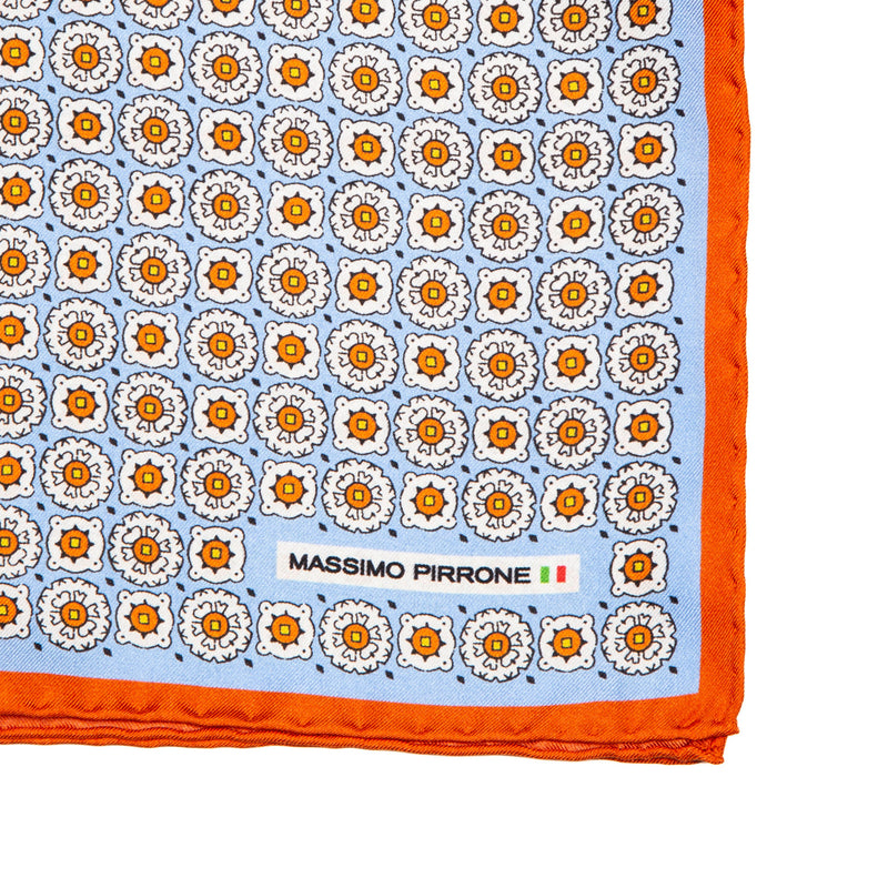 Silk Pocket Square hand  stitched edges