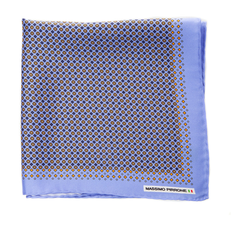 Silk Pocket Square hand  stitched edges