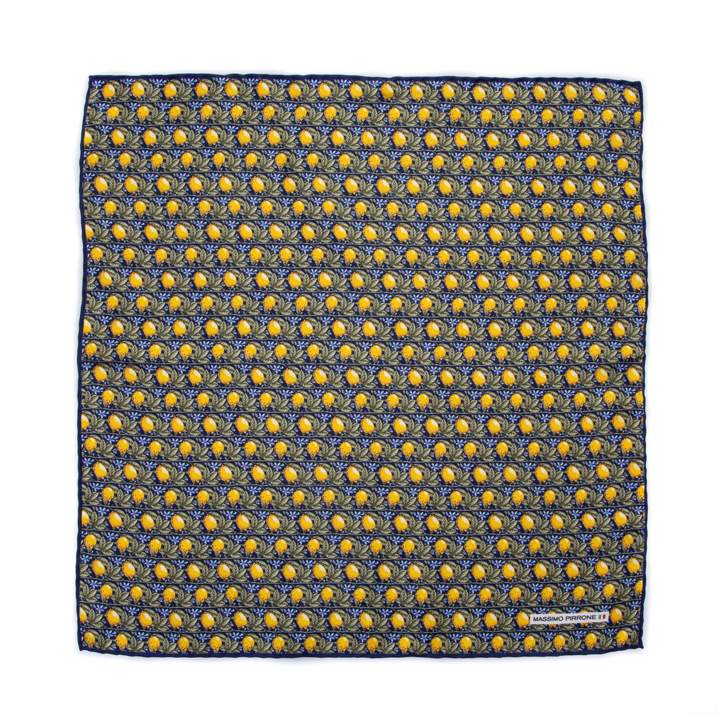 Silk Pocket Square hand  stitched edges
