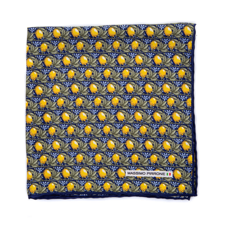 Silk Pocket Square hand  stitched edges