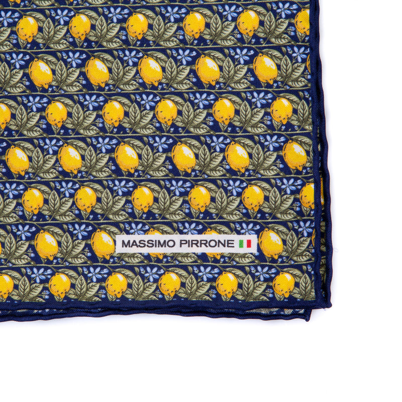 Silk Pocket Square hand  stitched edges