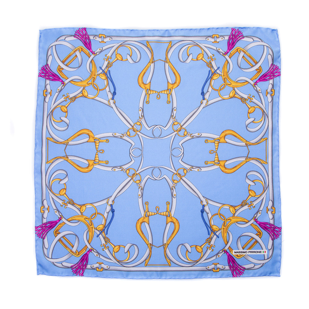 Silk Pocket Square hand  stitched edges