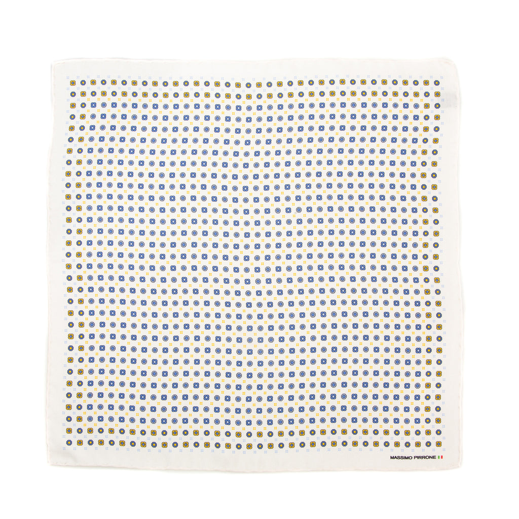 Silk Pocket Square hand  stitched edges